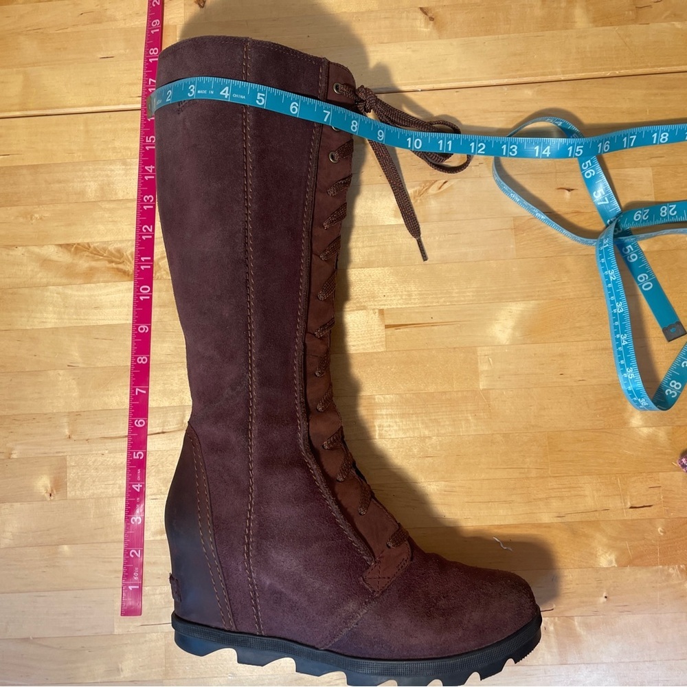 Sorel, the Joan Wedge II Tall Waterproof Leather Boots - Picture 15 of 15